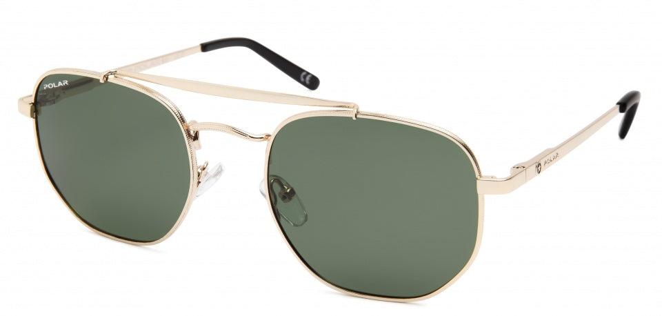 Polar Zonnebril Slider Aviator dames gepolariseerd goud/groen