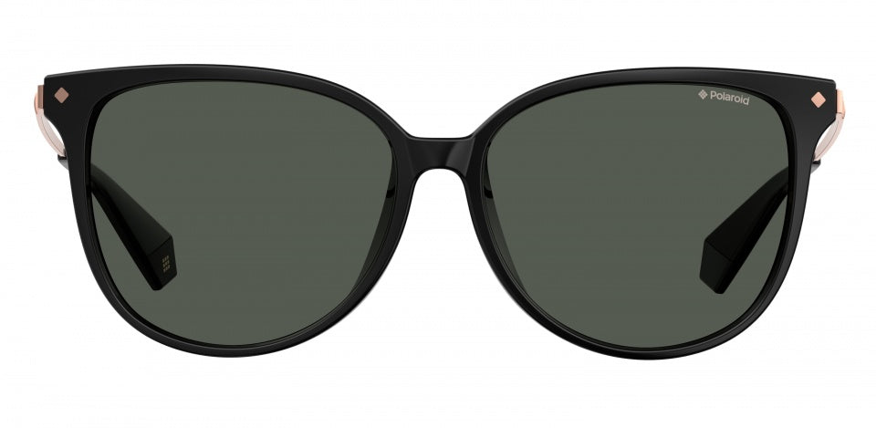 zonnebril 4076 807/M9 dames long-tip zwart/grijs