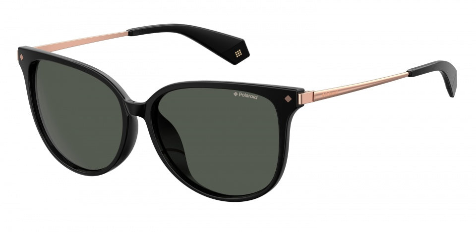 zonnebril 4076 807/M9 dames long-tip zwart/grijs