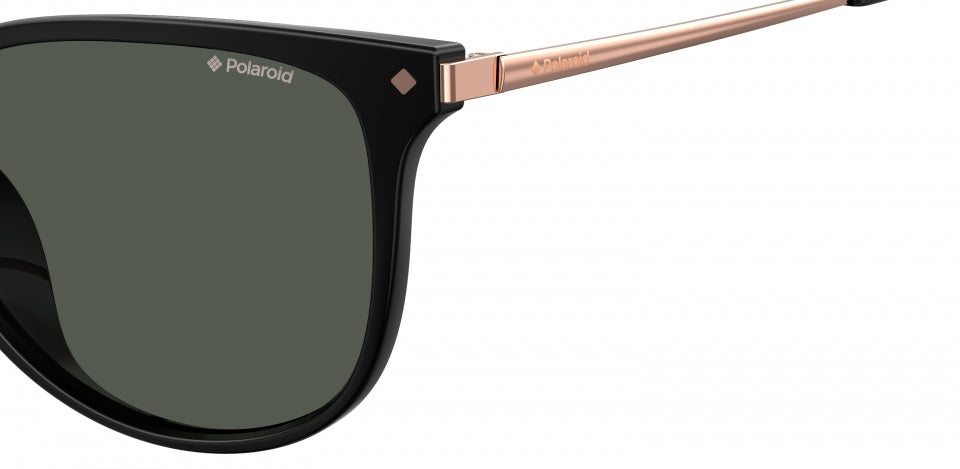 zonnebril 4076 807/M9 dames long-tip zwart/grijs