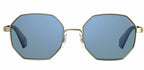 zonnebril 6066/S unisex cat. 3 multishape RVS goud/blauw