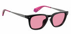 zonnebril 6080/G/CS cat. 3 vierkant staal zwart/roze