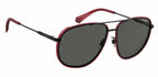 zonnebril 6118/G/S heren cat. 3 staal zwart/rood