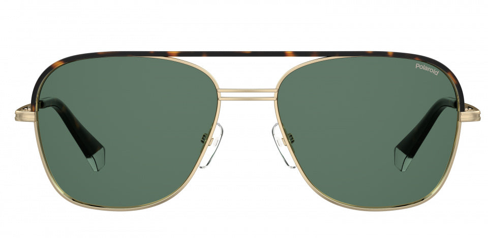 zonnebril 2108/S/X heren cat.3 piloot RVS goud/groen