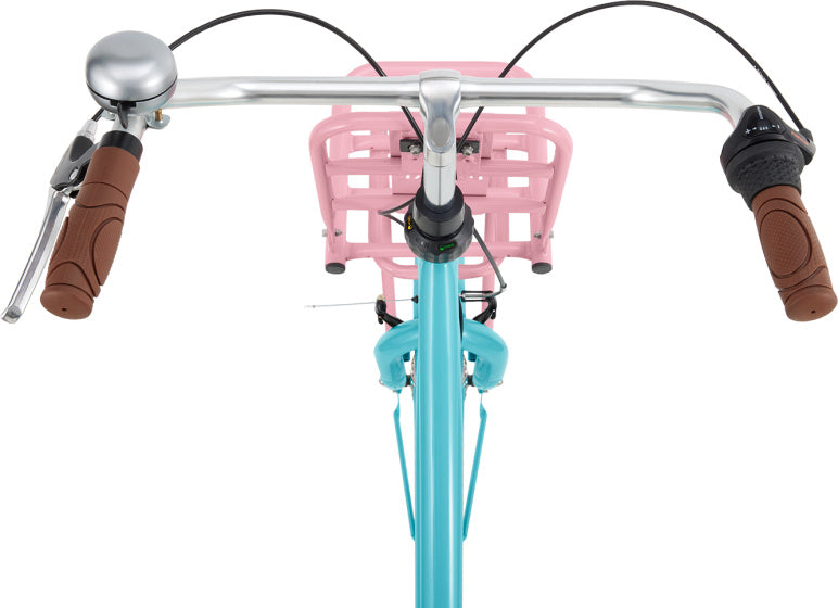 Popal Daily Dutch Basic+ 22 Inch 35 cm Meisjes 3V Terugtraprem Turquoise/Roze