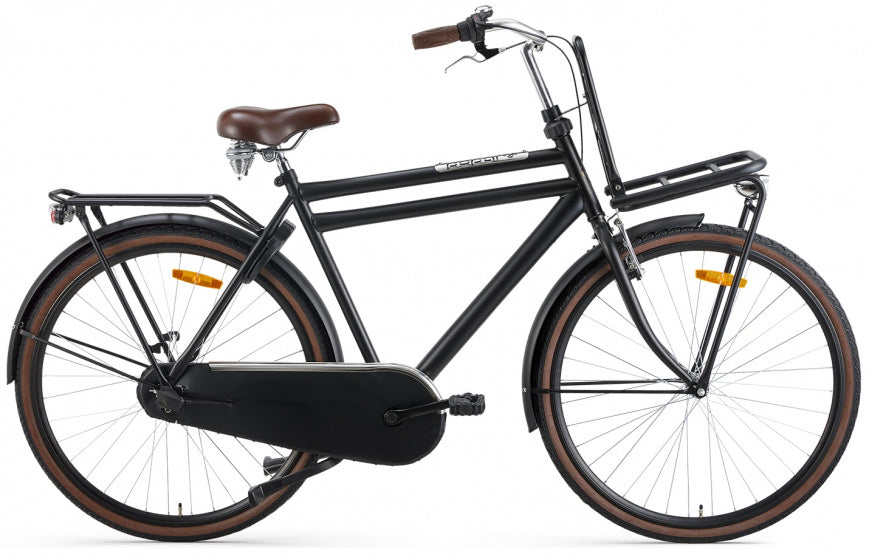 Popal Daily Dutch Basic+ 28 Inch 57 cm Heren 3V V-Brakes Matzwart
