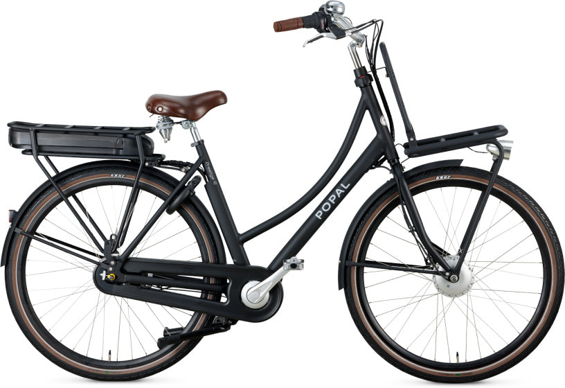 Popal Daily Dutch Prestige-E 28 Inch 53 cm Dames 7V Rollerbrake Matzwart