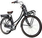 Popal Daily Dutch Prestige-E 28 Inch 53 cm Dames 7V Rollerbrake Matzwart