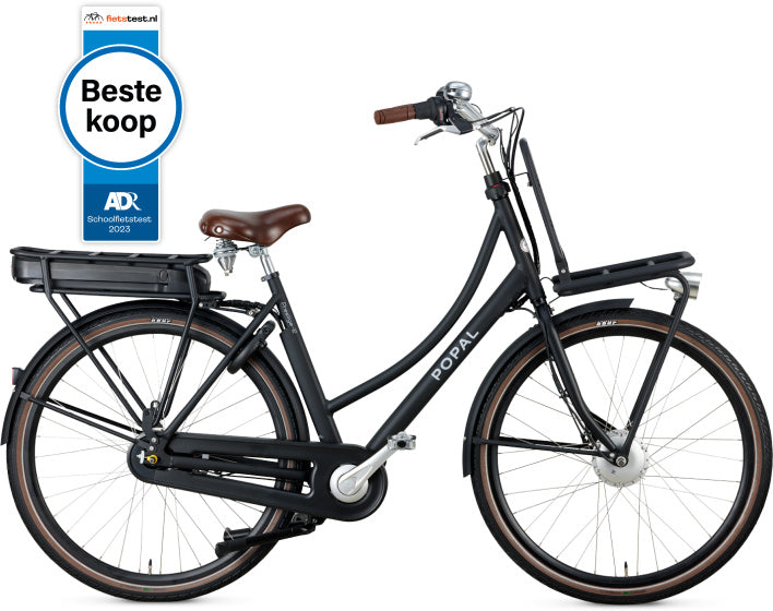 Popal Daily Dutch Prestige-E 28 Inch 53 cm Dames 7V Rollerbrake Matzwart