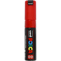 Uni posca verfmarker 8k rood - beitelpunt 8mm