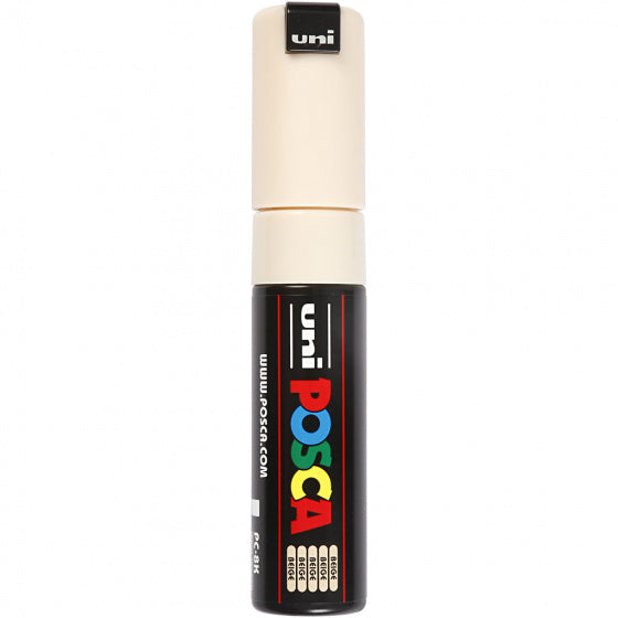 Uni posca verfmarker 8k beige - beitelpunt 8mm