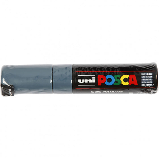 Uni posca verfmarker 8k leigrijs - beitelpunt 8mm