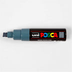 Uni posca verfmarker 8k leigrijs - beitelpunt 8mm