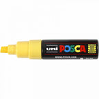 Uni posca verfmarker 8k geel - beitelpunt 8mm