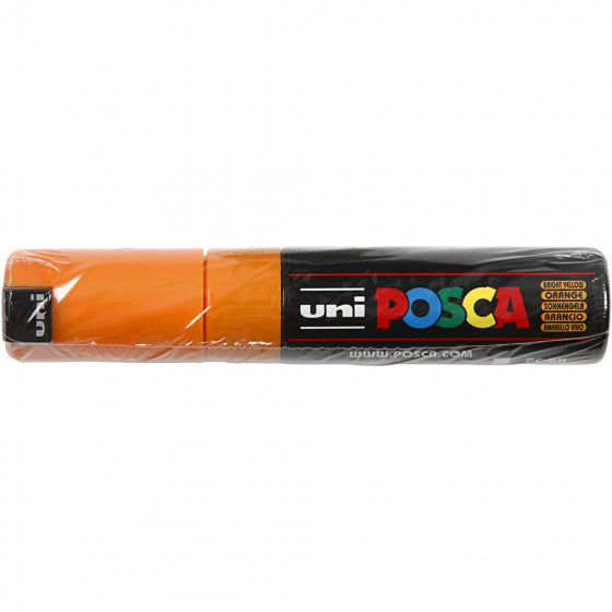 Uni posca verfmarker 8k oranje - beitelpunt 8mm