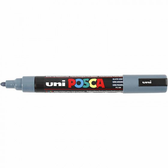 Uni posca verfmarker pc5m leigrijs - conische punt 2,5 mm