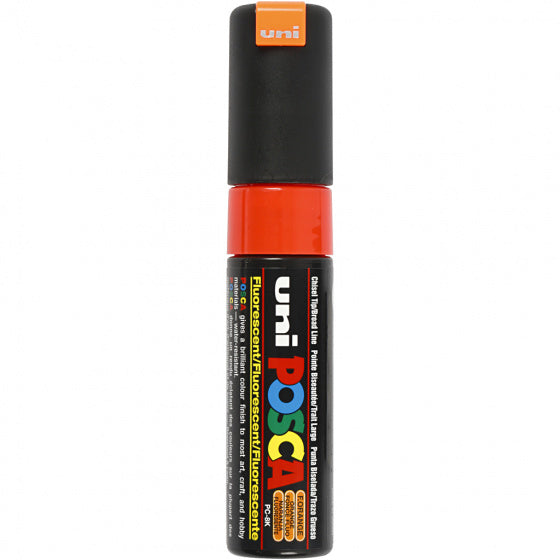 Uni posca verfmarker 8k oranje- beitelpunt 8mm