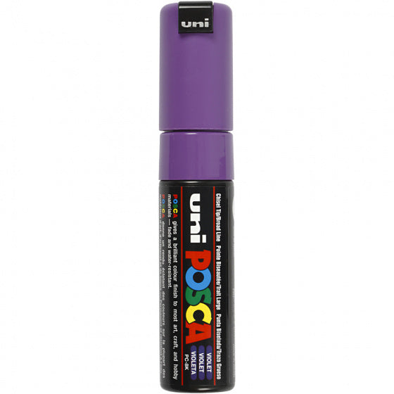 Uni posca verfmarker 8k violet- beitelpunt 8mm