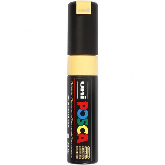 Uni posca verfmarker 8k neon lichtoranje - beitelpunt 8mm