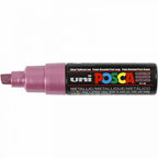 uni posca verfmarker 8k metallic roze - beitelpunt 8mm
