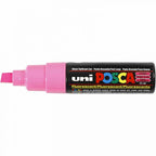 Uni posca verfmarker 8k neon roze- beitelpunt 8mm
