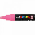 Uni posca verfmarker 8k roze - beitelpunt 8mm
