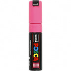 Uni posca verfmarker 8k roze - beitelpunt 8mm