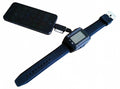 horloge met powerbank 27 x 4 cm siliconen zwart