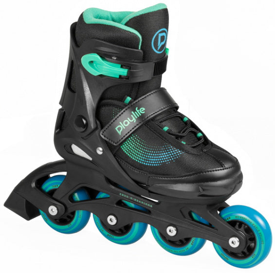 inline skates Joker hardboot 82A zwart/groen mt 34-37