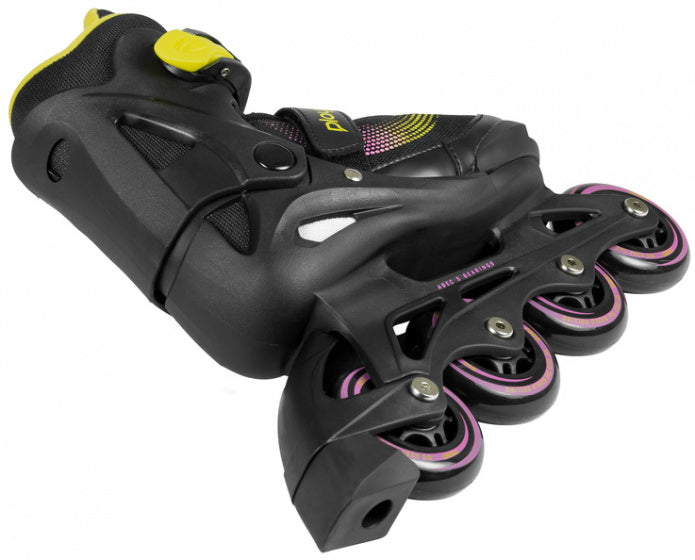 Playlife Inline skates Joker hardboot 82A zwart/geel maat 31-34