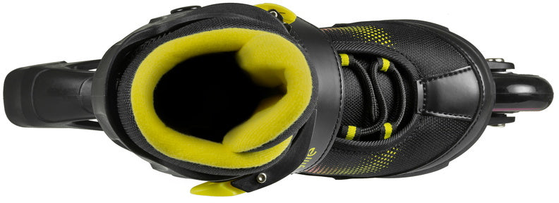 Playlife Inline skates Joker hardboot 82A zwart/geel maat 31-34