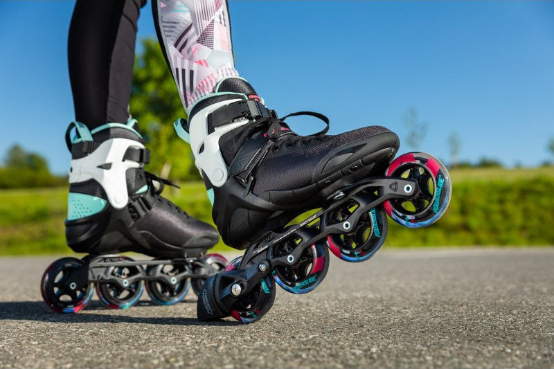 Inline skates Radon Teal 90 softboot 83A zwart mt 41
