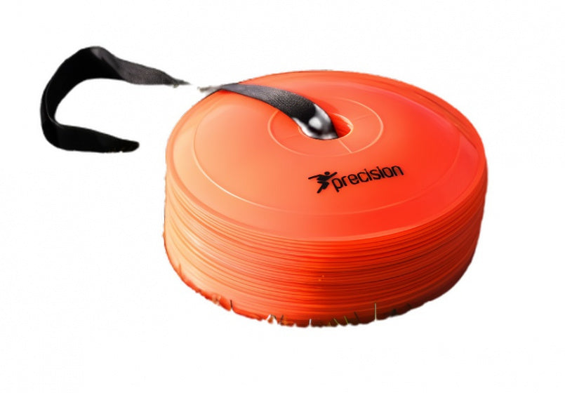Precision platte trainingshoedjes oranje set van 40 sport markers.