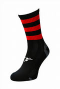 sportsokken Pro junior nylon zwart/rood maat 35-39