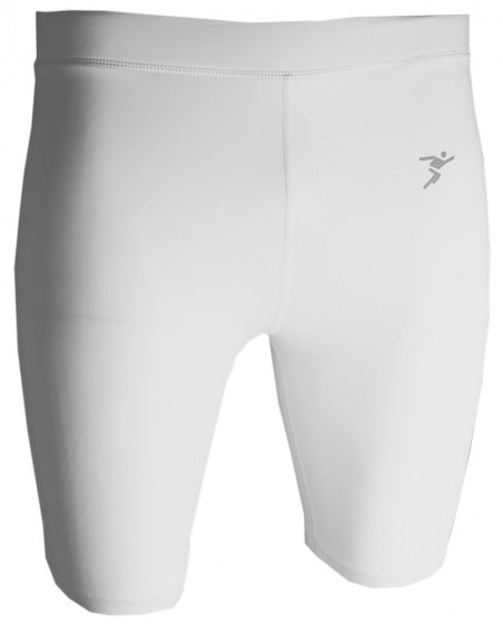 korte thermobroek heren polyester wit mt XS