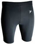 korte thermobroek junior polyester zwart mt L