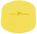 Precision markeringsschijven sport geel set van 10 - trainingsmateriaal.