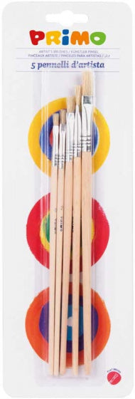 kwastenset junior 22 cm hout naturel 5-delig