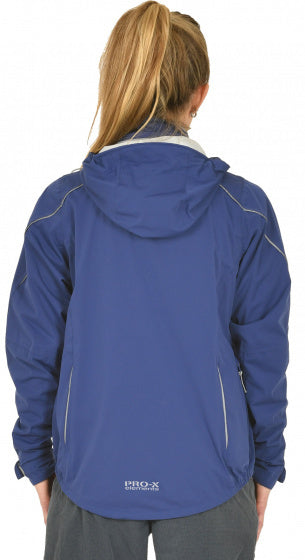 fietsjack Layla dames polyester blauw maat 40