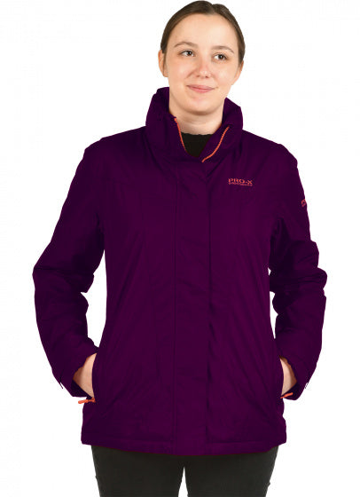 outdoorjas Cindy dames polyester paars maat 36