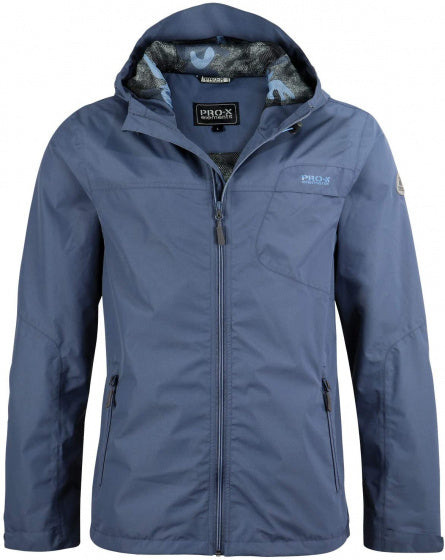 outdoorjas heren polyester indigo maat S