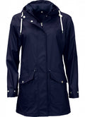 regenjas dames polyester marineblauw 34