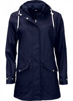 regenjas dames polyester marineblauw 34