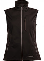 sofshellvest Sina dames polyester zwart maat 36