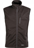 Probadge Softshellvest Mateo heren polyester antraciet mt S