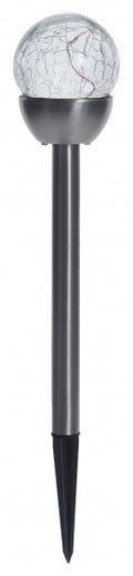 buitenspot solar led 36 x 6 cm staal zilver