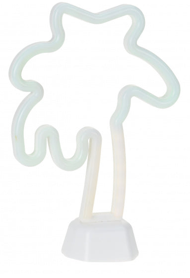 decoratielamp neon palmboom 27 cm PVC groen/geel