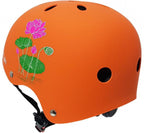 fietshelm bloem junior polystyreen oranje maat m