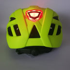 fietshelm met verlichting unisex geel maat l