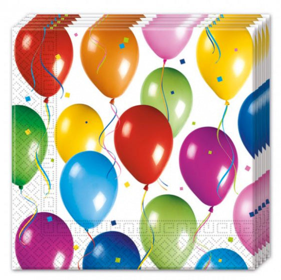 servetten Ballon Fiesta 33 x 33 cm papier 20 stuks
